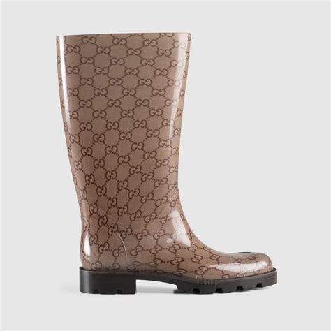 gucci rain boots pink sole|Gucci Edinburg GG Rain Boot, Pink/Black.